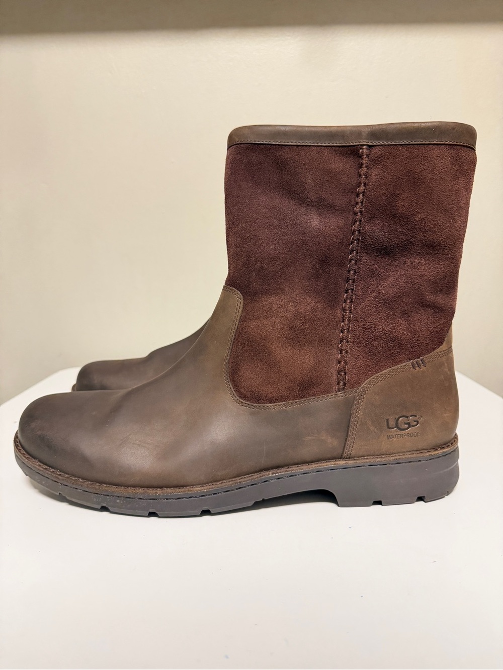 Ugg Foerster Sheepskin Leather Boots Suede Waterproof Wool Lined Men’s US 14
